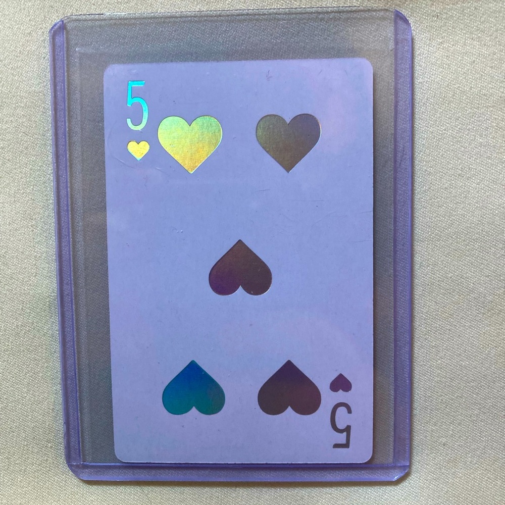Dior Holographic Playing Card - 5 of Hearts